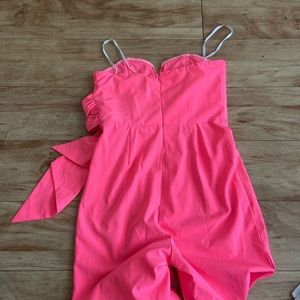 Hot pink long pant jumpsuit
